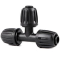 12 Pieces 1/2 Inch Drip Irrigation Tee Fittings, 1/2'' Drip Line Barbed Locked Tee Connectors for 1/2 Inch Irrigation Tubing (1/2" ID x 0.650" OD) Anti-leak 3-Way Irrigation System Parts