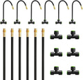 RAINPOINT Drip Irrigation System, No Pipe, only 6pcs Adjustable Copper Nobbles for Greenhouse, Lawn, Raised Beds, Outdoor Plants, Compatible with 1/4" Irrigation Tubing