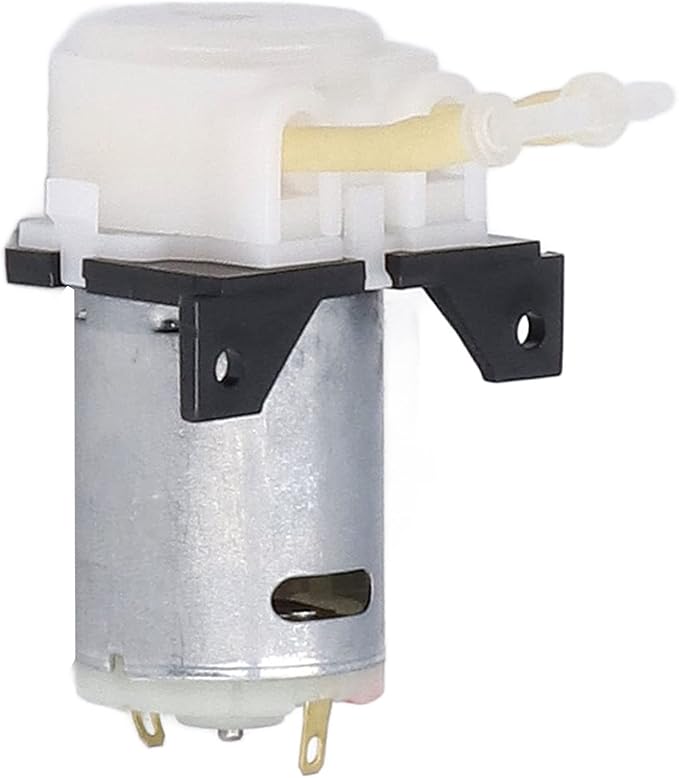 DC Peristaltic Pump, Mini Dosing Self Priming Pump for Biochemical Analysis, Aquarium 12V, Variable Flow Direction with Aluminum Alloy Body, Ideal for Lab Experiments and Smart Hom