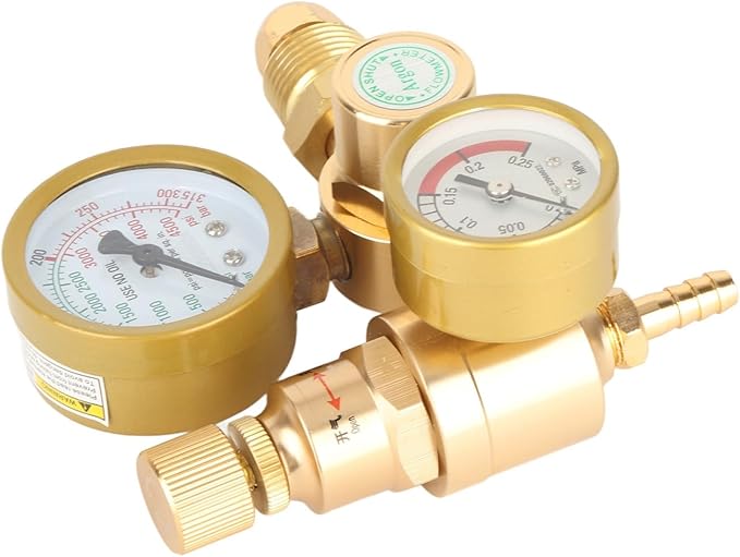 Welder Gas Regulator, Accurate Welding Gas Gauge, MIG TIG Flowmeter, Heavy Duty Welder Gas Valve G5/8 In Male Thread Inlet 1/4 In Outlet