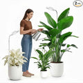 Grow Light for Indoor Plants, 6.3" Full Spectrum LED Plant Grow Light, 11.8-63in Height Adjustable Growing Lamp with Auto Timer 3H/9H/12H, 10 Dimmable Levels (White 2 Pack)