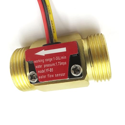 G3/4" Male Thread Brass Water Flow Sensor Switch Hall Effect Liquid Flowmeter Fluidmeter Counter BSP 1-30L/Min（50mm in Total Length）