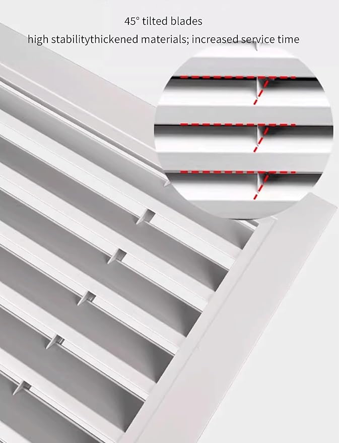 Resistant Aluminum Alloy Louvered Vent, Door Air Grille with Smooth Hinge, for Home/Commercia （60x60cm/23.4x23.4in）(60x60cm/23.4x23.4in)