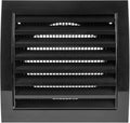 Vent Systems 4” Inch Black Plastic Exterior Vent Hood Cap – Heavy-Duty Louvered Cover with Protective Mesh Screen – HVAC Exhaust Grille for Home Office Garage Outdoor Wall Applications