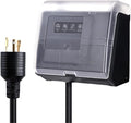 WiFi Pool Pump Timer Outlet, 20A 125V 1HP,Twist-Lock NEMA L5-20R Plug-in Timer, Outdoor& Indoor use,with Weatherproof Cover, for Pool Pump, Water Heater, Pool Filter, Landscape Lights