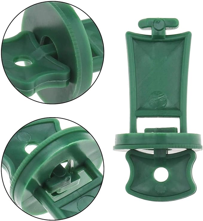 50 Sets Greenhouse Extenders Clips, Shading and Insulation Twist Clips for Fixing Greenhouse Bubble Wrap Sunshade Net Insulation Shading (Clips + Washers + T-shaped Extenders)