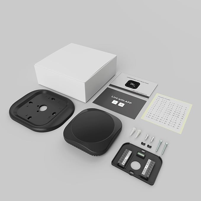 Smart Thermostat 3H/2C, WiFi Household Thermostat for Heat Pump and Conventional Multi-Stage System, Easy DIY Installation, Voice Control, Support Alexa and Google Home, C-Wire Required