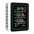 Jeffergarden Air Quality Meter, 5 in 1 WiFi CO2 TVOC HCHO Temperature Humidity Detector with APP Control for Smart Home, Indoor Portable Air Quality Monitor