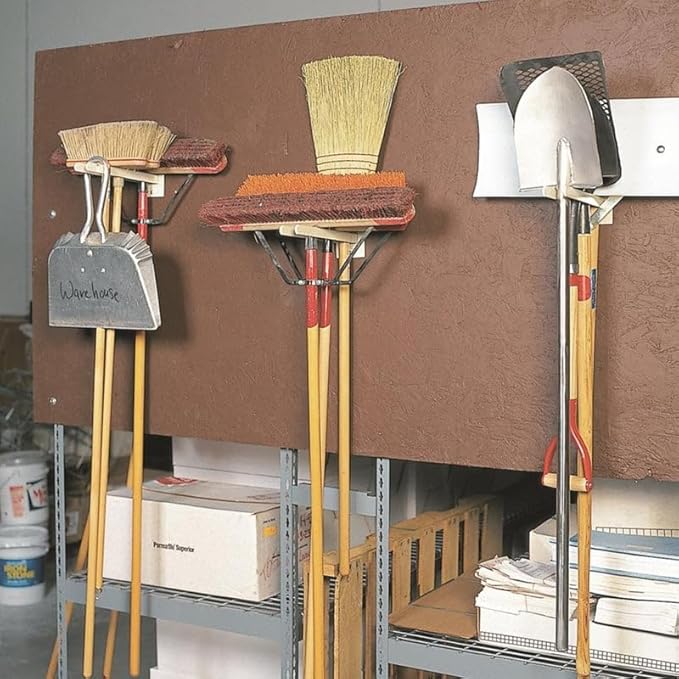 Gemplers Original Tool Rack for Shovels, Spades, Rakes, and Brooms, Black, Steel, 12 in L x 1-1/2 in W x 4-1/2 in H