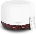 ASAKUKI Essential Oil Diffuser for Home, 500ML Aromatherapy Diffuser Humidifier with Remote Control, 7 Color LED Lights, Quiet Cool Mist Diffuser for Bedroom, Office, Gift for Mom (Reddish-Brown)