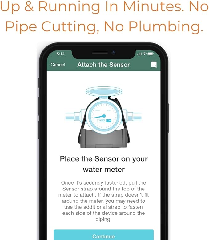 Flume 2 Smart Home Water Monitor & Leak Detector – WiFi Connected, Real-Time Usage Tracking & Alerts – Works with Compatible Residential Water Meters