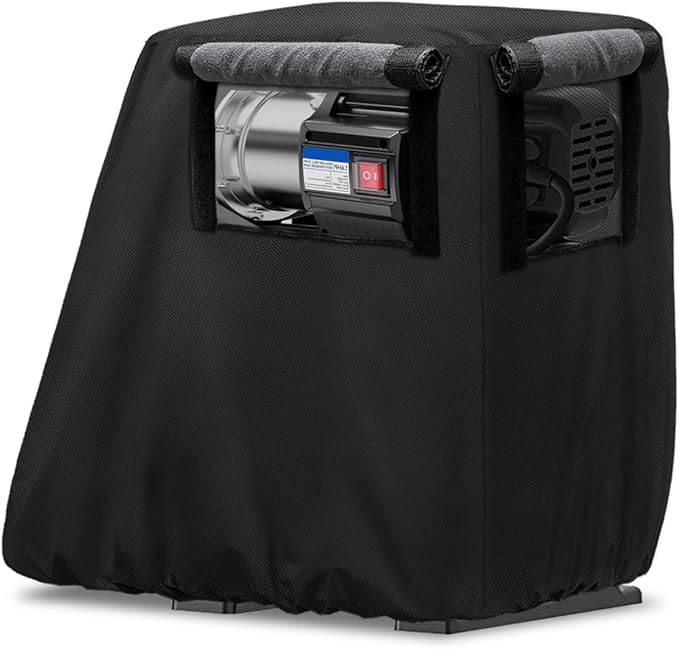 Rileytee Shallow Well Pump Cover for Automatic Water Booster Jet Pump,Outdoor 600D Heavy Duty Waterproof Anti-UV Shallow Jet Water Well Pump Cover