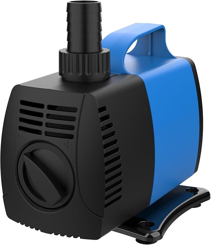 713 GPH Amphibious Submersible and Inline Water Pump - For Aquarium, Pond, Hydroponics, Fountain with Ceramic Shaft, 8.5 ft Lift, 45W - 2 Pack
