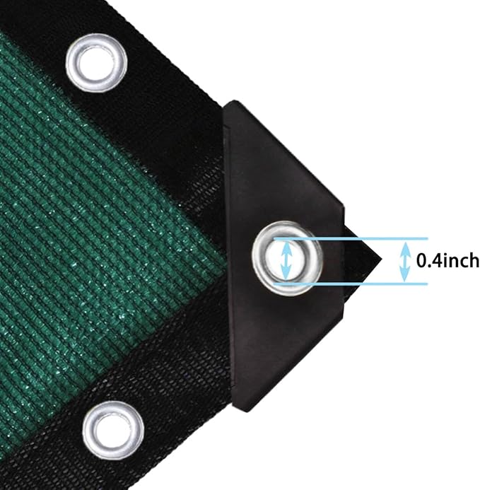 90% Green Shade Cloth 10ft x 18ft Heavy Duty Outdoor Mesh Tarp with Grommets, Sun Shade Canopy for Patio, Garden, Greenhouse, Chicken Coops, Plants Vegetables, Swimming Pool