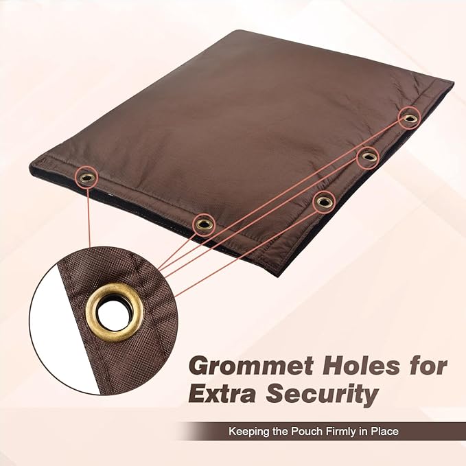 Backflow Preventer Insulation Cover - Winter Freeze Protection for Outdoor Pipes, Irrigation & Sprinkler Valves, 16''W x 20''H (Brown)