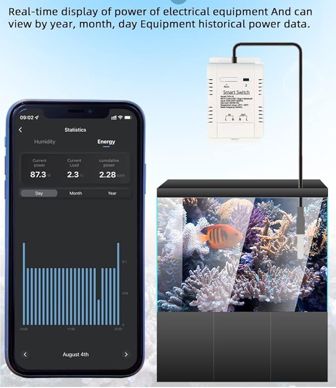 High Power Tuya 16A Smart WiFi Temperature Controller with Waterproof Probe - APP Remote Control for Greenhouse,Homebrew,Thermostat,Aquarium,Climbing Pet Breeding,Incubator,Alexa Voice Compatible