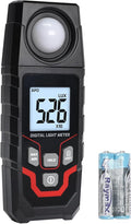 Light Meter Digital Illuminance Meter, Lux/Foot Candles Meter, Range up to 200,000 Lux Handheld Photometer with 4 Digit LCD Display Backlit Light Meter Photography Luxmeter for LED Plants