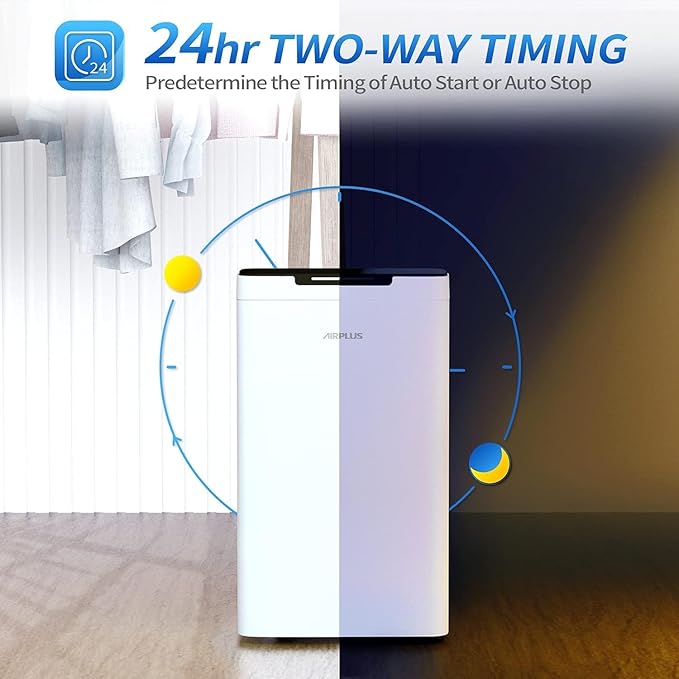 AIRPLUS 1600 Sq. Ft Dehumidifier for Basement, 30 Pints Powerful Dehumidifier for Home, Large Rooms, Bedrooms, Sufficient Capacity Water Tank with Drain Hose (AP2011N)