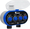 Watering Hose Sprinkler Timer Garden Irrigation System Controller Electronic Water Timer with Two Outlets Color Blue