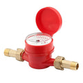 Watflow DN15 Water Meter 1/2" NPT, AWWA C712 Certification Gallon Water Flow Meter, Cold and Hot Water Meter for Garden/Home/Apartment, Horizontal Install.