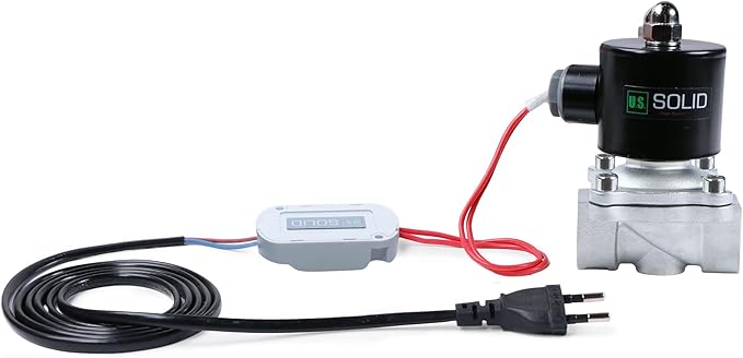 U.S. Solid Smart Solenoid Valve - 1 Inch Wi-Fi APP-Controlled Stainless Steel Solenoid Valve, 110V AC