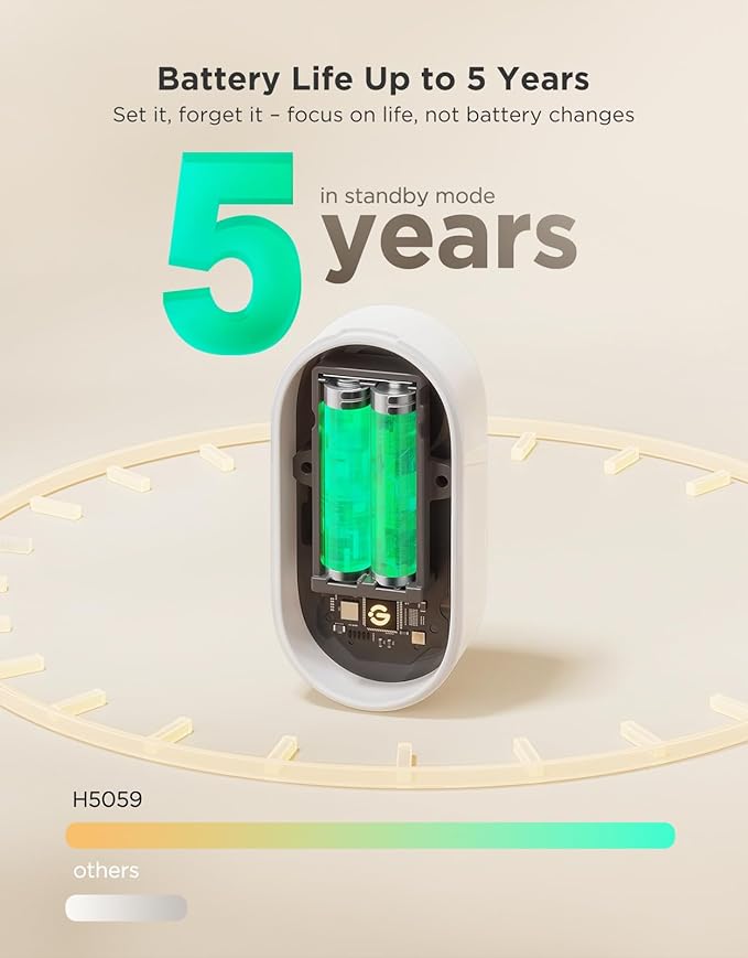 GoveeLife Water Leak Detector with 105dB Adjustable Alarm, Water Alarm with Dual Sets Sensor Probes Leaks and Floods. Suit for Home, Basement, and Kitchen(Cannot Connect to Wi-Fi Directly)