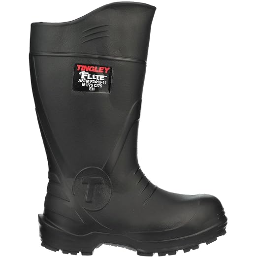 Tingley Flite 27251 Safety Toe Knee Boot with Cleated Outsole, Mens 7 / Womens 9, Black