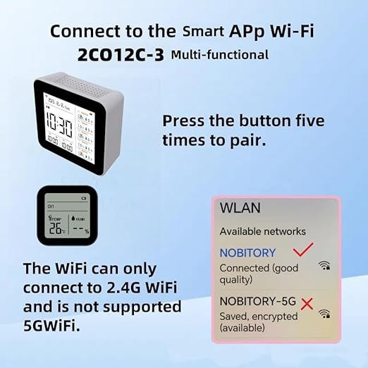 2CO12C-3, Smart WiFi APP Weather Station & 3 Probes 3 Sensors Indoor & Outdoor Wireless Thermometer,for Cold Storage, Cold Cabinet, Refrigerator, Fish Tank, Wine Cellar, breeding Farm, Greenhouse