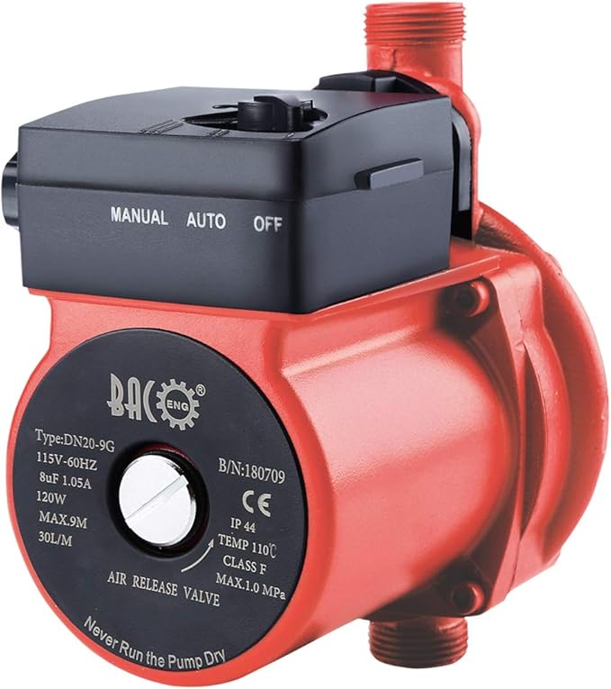 BACOENG 3/4'' 115V Hot Water Recirculating Pump with Built-in Automatic Flow Switch