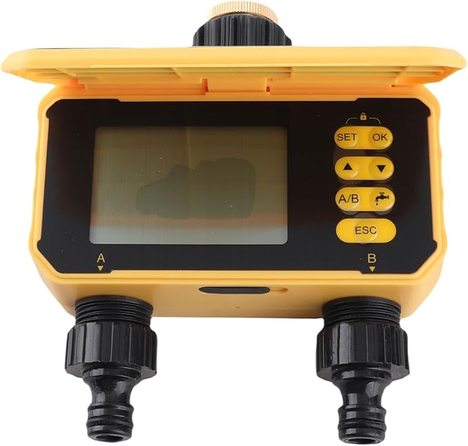 Smart WiFi Water Timer, Solar Sprinkler Valve Timer, Brass Inlet Garden Hose with APP Remote Control, Voice Compatible, Rain Delay & Manual Mode, Ideal for Garden Irrigation