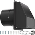 8 Inch Hooded Wall Vent with Screen and Damper, Galvanized Steel Exhaust Wall Vent, Outdoor Wall Vent Cap for Residential Housing Kitchen Rangeand Outside HVAC Duct Air Exhaust