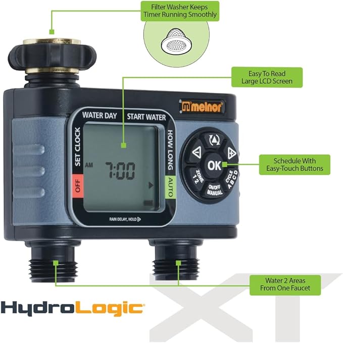 Melnor HydroLogic 2-Zone Digital Water Timer