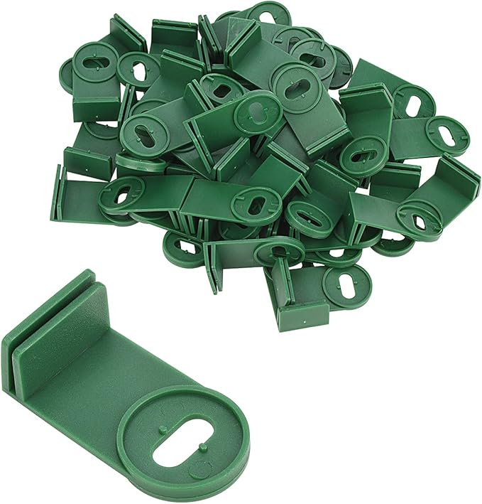 50 Sets Greenhouse Extenders Clips, Shading and Insulation Twist Clips for Fixing Greenhouse Bubble Wrap Sunshade Net Insulation Shading (50*L-shaped)