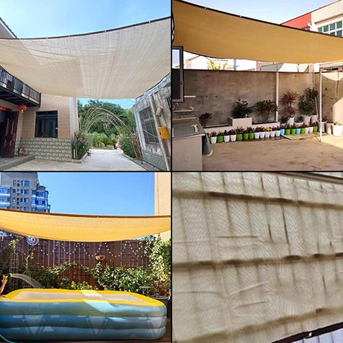 Shade Cloth 90% 10x10ft Sun Shade Mesh Netting Cover for Pergola, Garden, Outdoor, Patio, Deck, Backyard