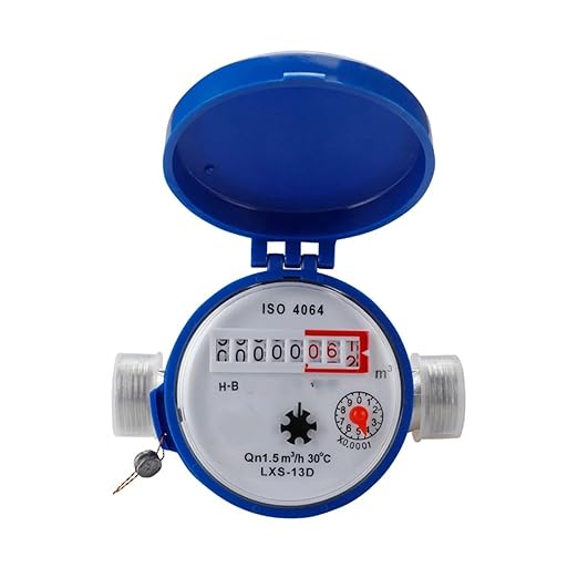 Male Thread Water Flow Sensor Smart Water Meter Mechanical Rotary Wing E-Type Digital Display Pointer Counter Cold Water Meter Measuring Tools