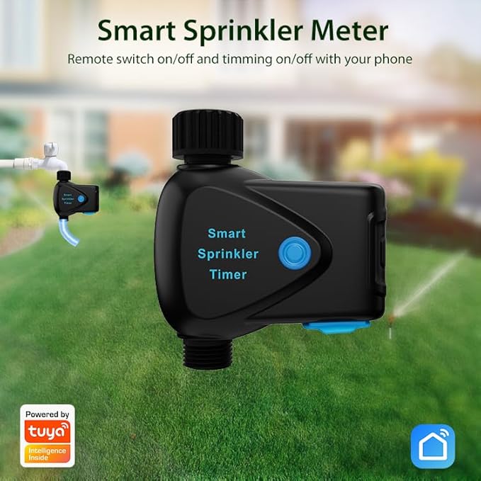Smart WiFi Garden Hose Water Timer - 1 Outlet, Drip Irrigation System, Sprinkler Controller, No Hub Required, Manual/Timer/Quantitative Control