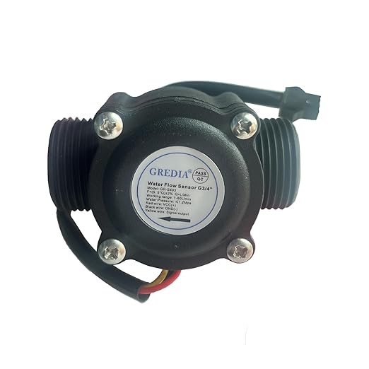3/4" Water Flow Sensor Food-Grade Switch Hall Effect Flowmeter Fluid Meter Counter 1-60L/min