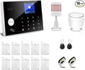 WiFi and 3/4G GSM Home Burglar Security Alarm System Auto Dial with Smart Life and Tuya App Alert, Works with Google Assistant and Alexa