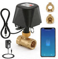 Smart WiFi Water Valve, Brass Motorized Ball Valve with Timer & App Remote Control, Alexa/Google Home Compatible, Ideal for Garden Sprinkler, Pool Filling, Greenhouse & Hydroponics, 1/2" NPT