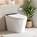 Smart Toilet with Bidet Built in Tank, Rear & Feminine Wash, Air Dryer, Auto Flush, Foot Sensor Flush, Heated Seat, Warm Water Self Cleaning, 12" Rough In, One-Piece Elongated (ZY695 Core)