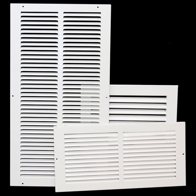 HVAC Premium 14'' X 12'' Adjustable AIR Supply Diffuser - HVAC Vent Cover Sidewall or Ceiling - Grille Register - High Airflow - White [Outer Dimensions: 15.75'' w X 13.75'' h]