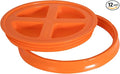 Gamma2 Gamma Seal Lid for Utility Buckets - Fits 3.5, 5, 6 & 7 gallon buckets, Orange, Made in USA (Pack of 12)