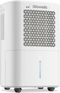 2500 Sq.Ft Dehumidifier for Basement with Drain Hose, Glowells 34 Pints Dehumidifiers for Home, Bathroom, Bedroom Large Room, RV, Three Modes, Quiet with Smart Compressor, Dry Clothes, 24H Timer