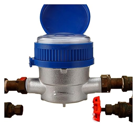 Flow Sensor Meter Digital Pipeline Water Flow Smart Water Meter E-Type Digital Display Pointer Counter Water Meter Flow Measuring Instruments with Copper Fittings