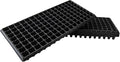 RooTrimmer 10Pcs 128 Cell Seed Starter Trays, Thick Durable Nursery 128 Cell Plug Tray Seedling Flat Plastic Shallow Tray for TD538 1020 Trays (21.26", 11.02", Deep 1.89"), GGBQ128