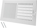 12 x 6 Inch [Duct Opening] Air Vent Covers for Wall or Ceiling - High Airflow 2 Way Steel Ventilation - Adjustable Wall/Ceiling Register, 13-3/4 Inch x 7-3/4 Inch [Overall Dimensions]