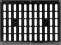 Repa Market 16" x 12" Inch (Outer Dimensions) Black Adjustable Air Vent Cover - Galvanized Steel HVAC Air Vent Register - Heating, Cooling Toe Kick Vent Cover - Wall, Ceiling Return, Intake Air Grille