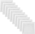 Vent Systems 4'' Inch White Pack of 10 Air Vent Cover Dryer Vents and Bathroom Exhaust Vents Pipe, Louvered Dryer Vent Cover - Exhaust, Supply Air Register Grille with Flange