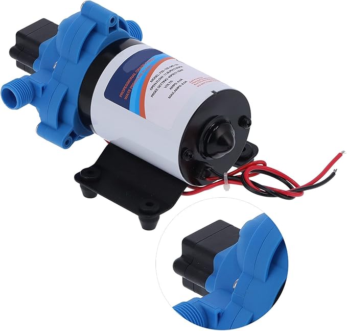 Electric Diaphragm Water Pump 12V 24V DC Self Priming 3.0GPM High Pressure Sprayer Pump for Car Wash Garden Irrigation Boat Household Water Booster System (F33-102-045-101 (12V))