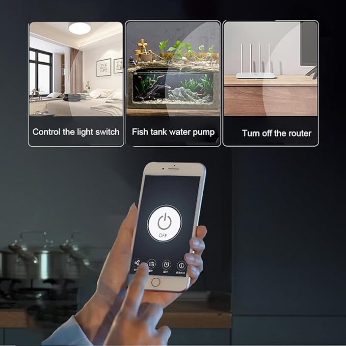 Tuya WiFi Smart Temperature Sensor Controller, 4-Channel 85-250V Relay Switch, Remote Voice Control, APP Remote Control, Dry Contact, Real-Time Monitoring, Works with Alexa and Google Home